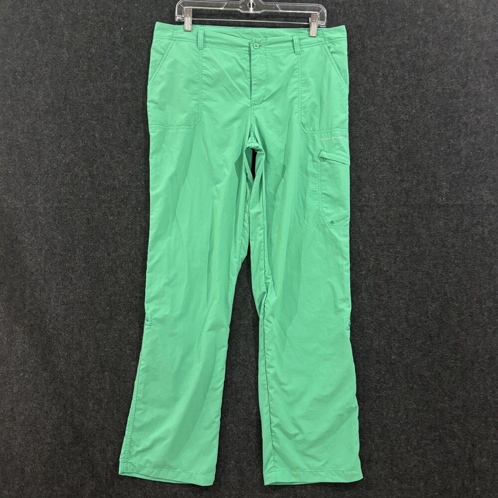 Columbia Aruba Roll Up Pants Womens 12 Green Omni-Shade Outdoor Hiking FL8070